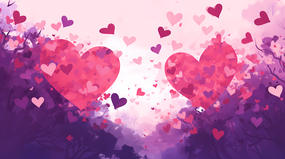 情人节浪漫爱心海报设计图片